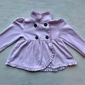 Tommy Hilfiger Toddler Girls Size 5 Pink Pea Coat Jacket Cotton Blend